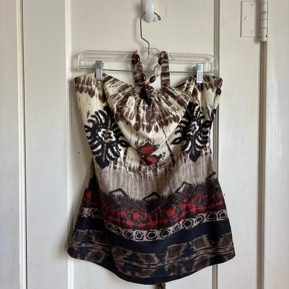 Maurices Tribal Print Camisole in Brown, Black, and Red